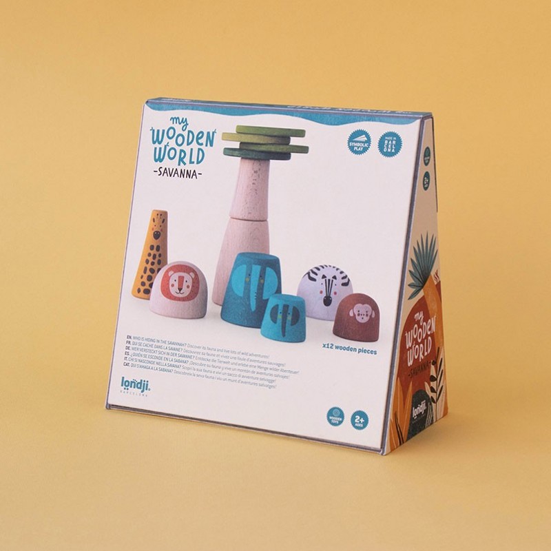 mini wooden world, symbolic play